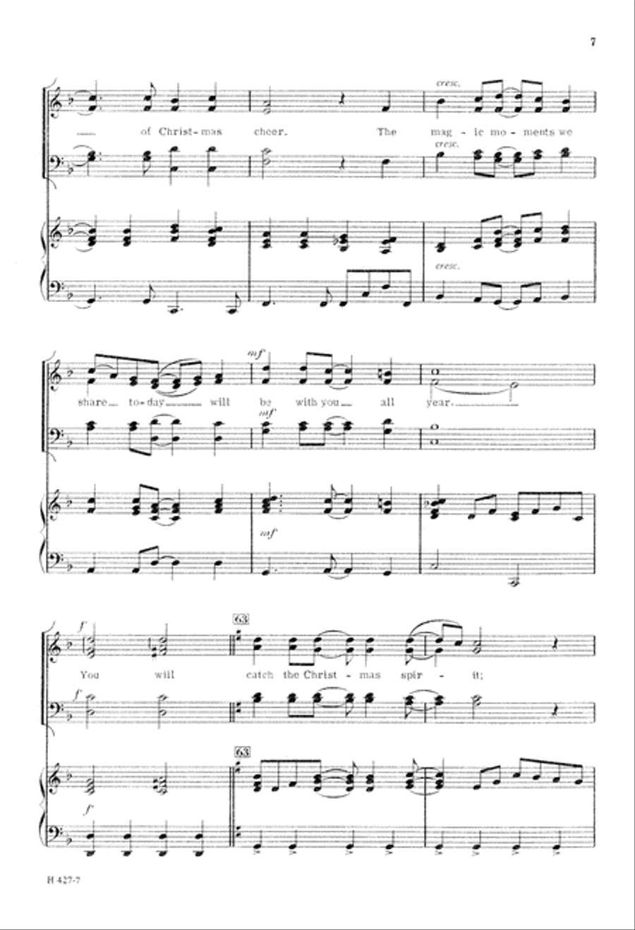 Catch the Christmas Spirit (Digital Download) 4-Part scores gallery preview page 7