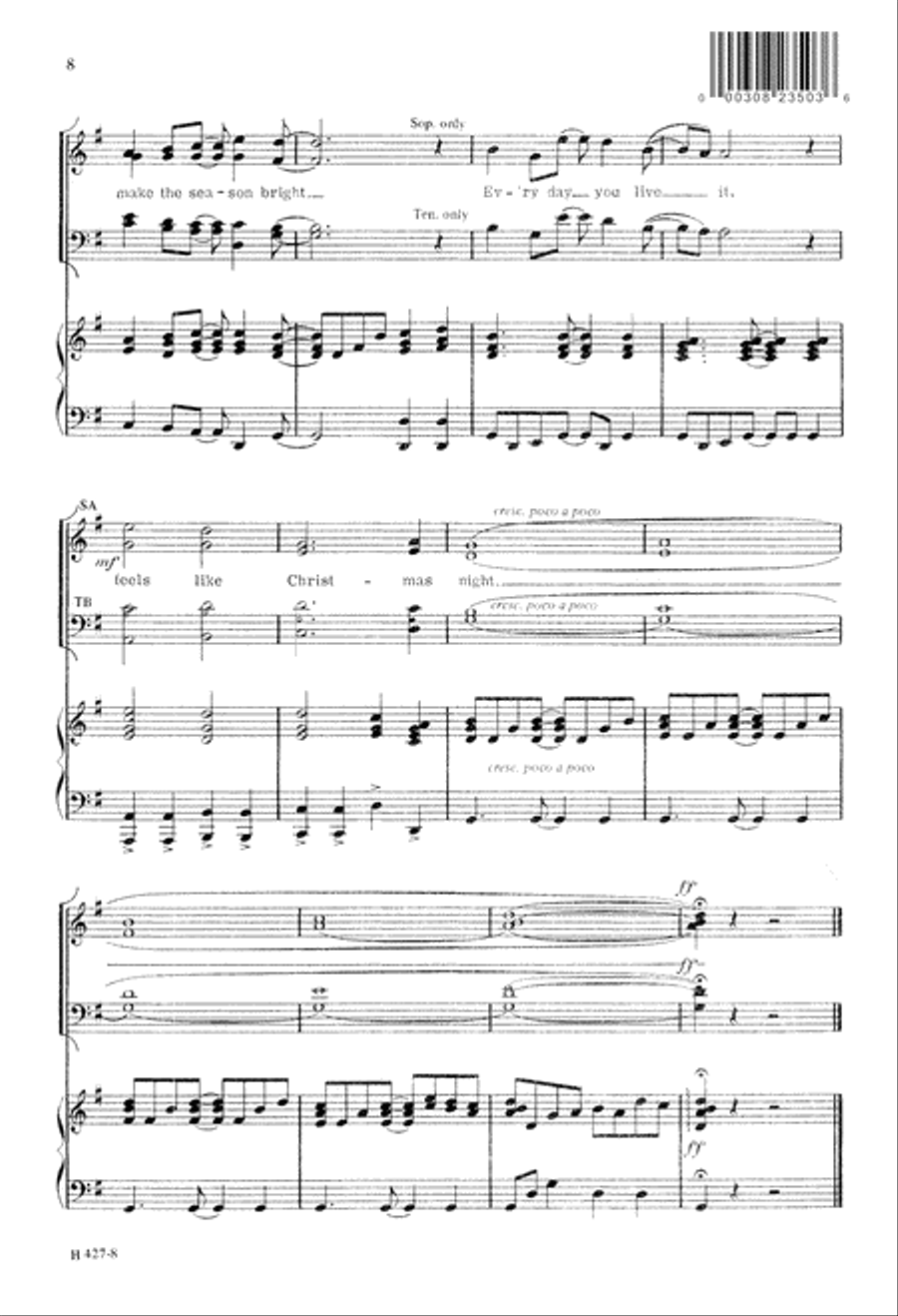 Catch the Christmas Spirit (Digital Download) 4-Part scores gallery preview page 8
