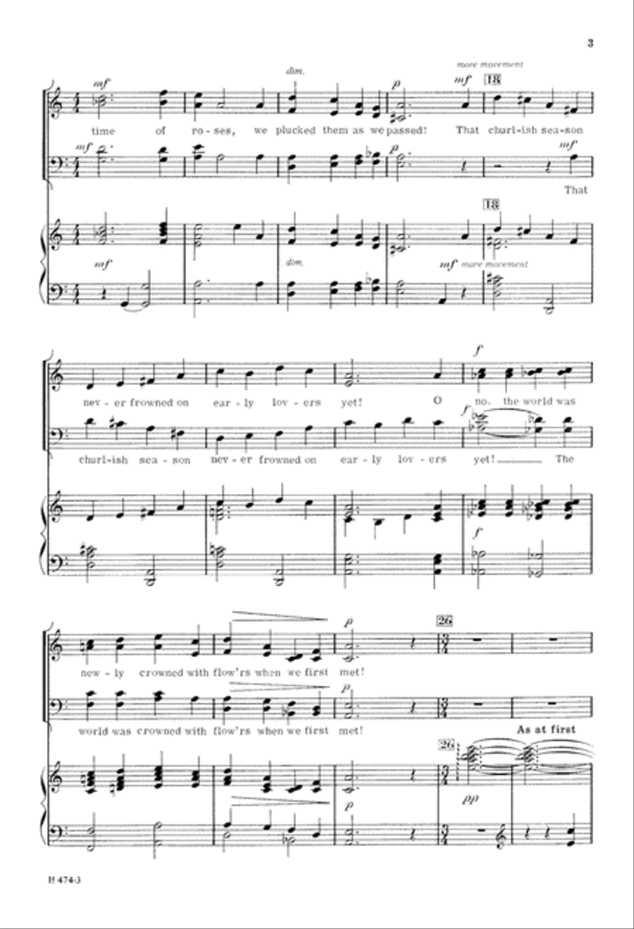 It was the Time of Roses (Digital Download) 4-Part scores gallery preview page 3