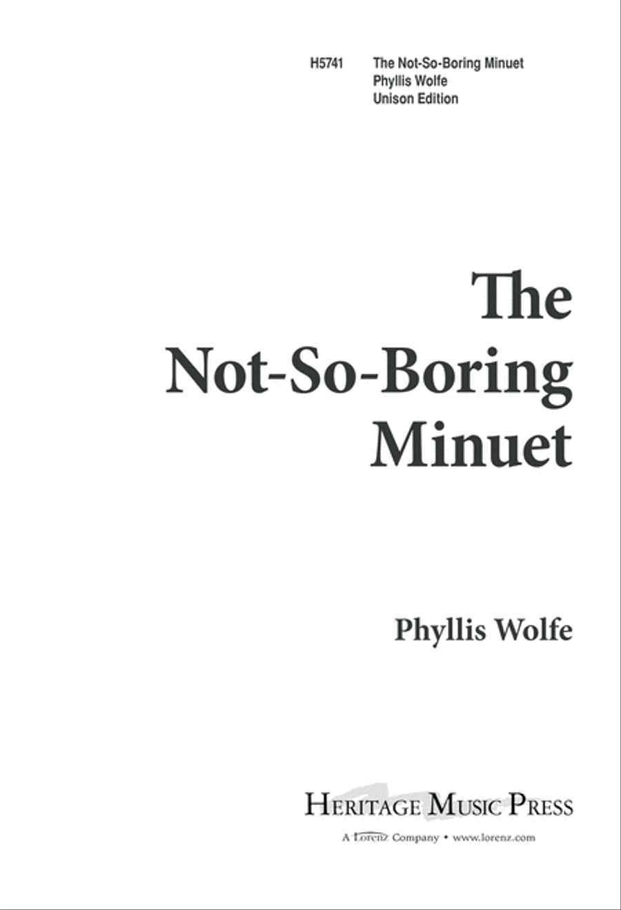 The Not So Boring Minuet (Digital Download) Unison Choir scores gallery preview page 1