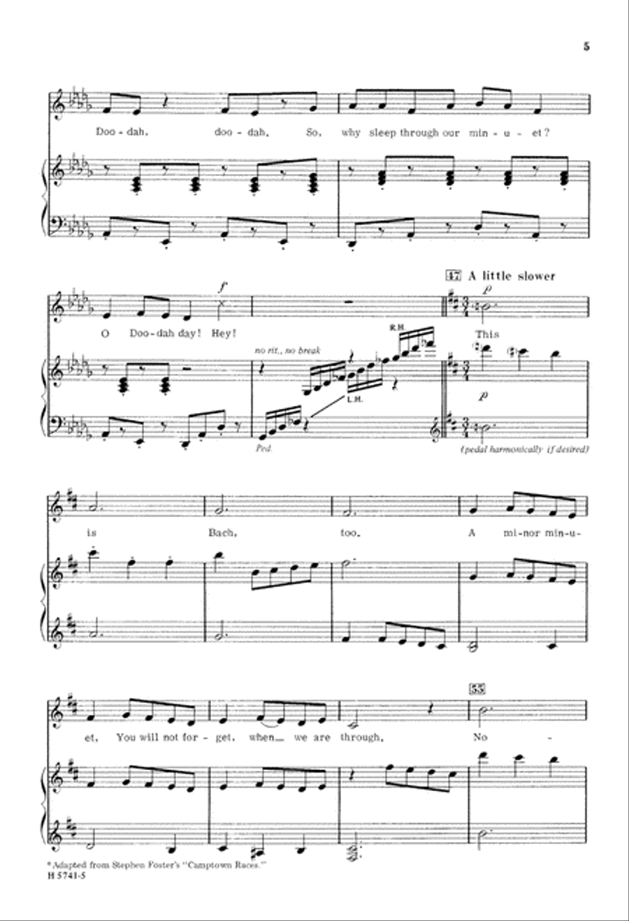 The Not So Boring Minuet (Digital Download) Unison Choir scores gallery preview page 5