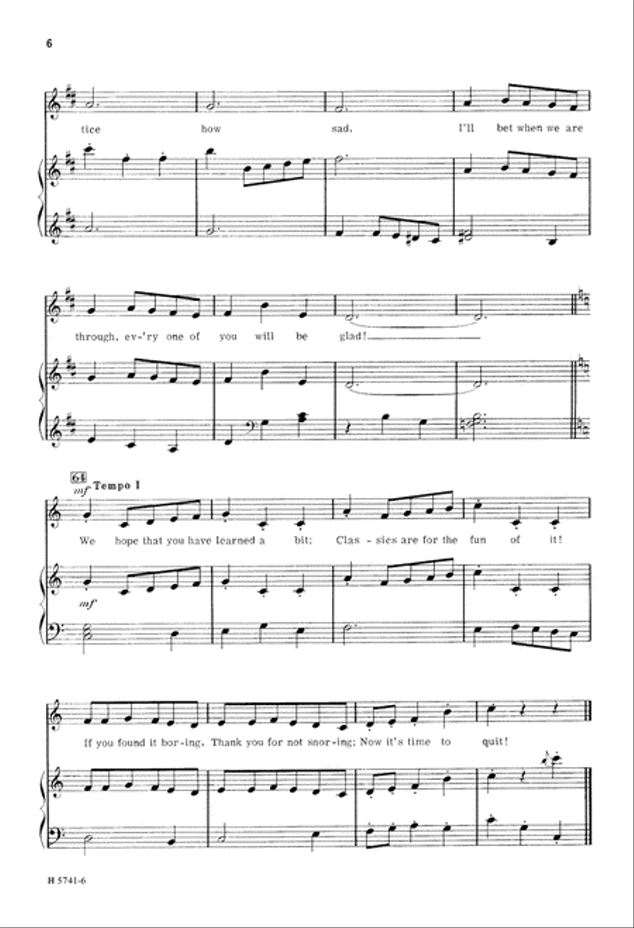 The Not So Boring Minuet (Digital Download) Unison Choir scores gallery preview page 6