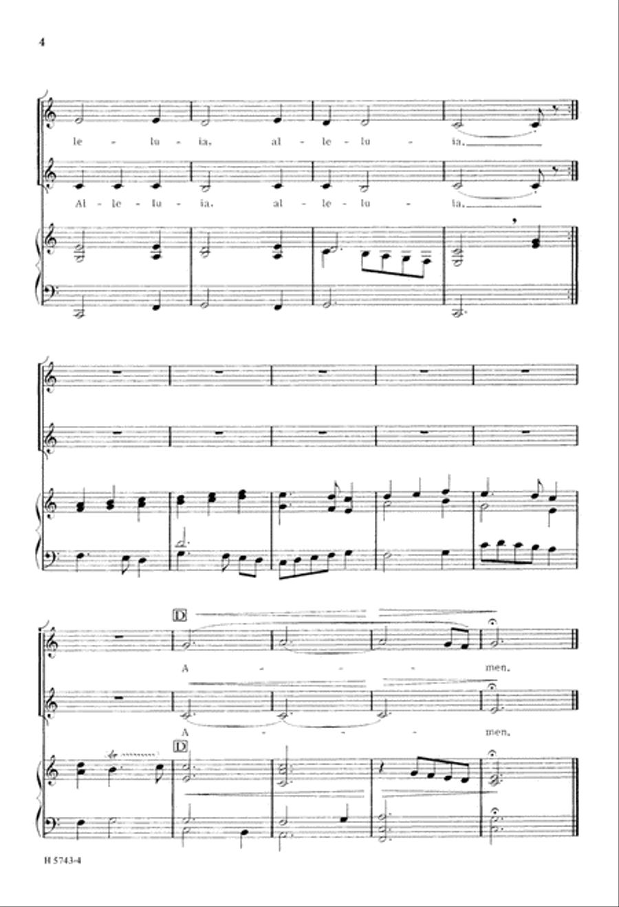 A Gentle Alleluia (Digital Download) 2-Part scores gallery preview page 4