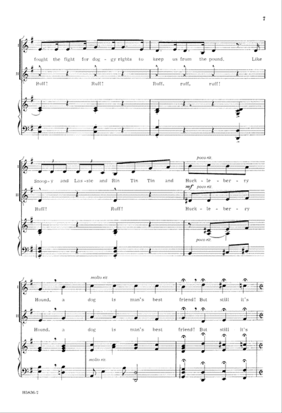 It's Ruff Being a Dog (Digital Download) 2-Part scores gallery preview page 7