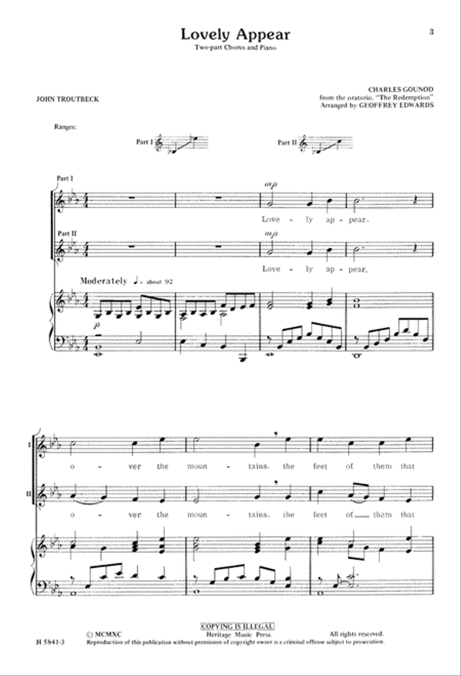 Lovely Appear (Digital Download) 2-Part scores gallery preview page 3