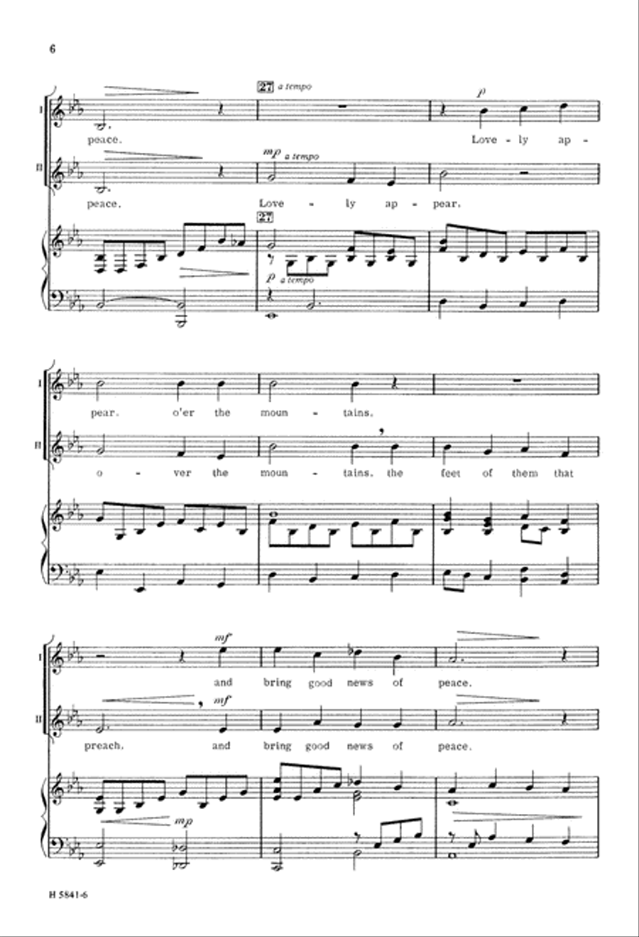 Lovely Appear (Digital Download) 2-Part scores gallery preview page 6