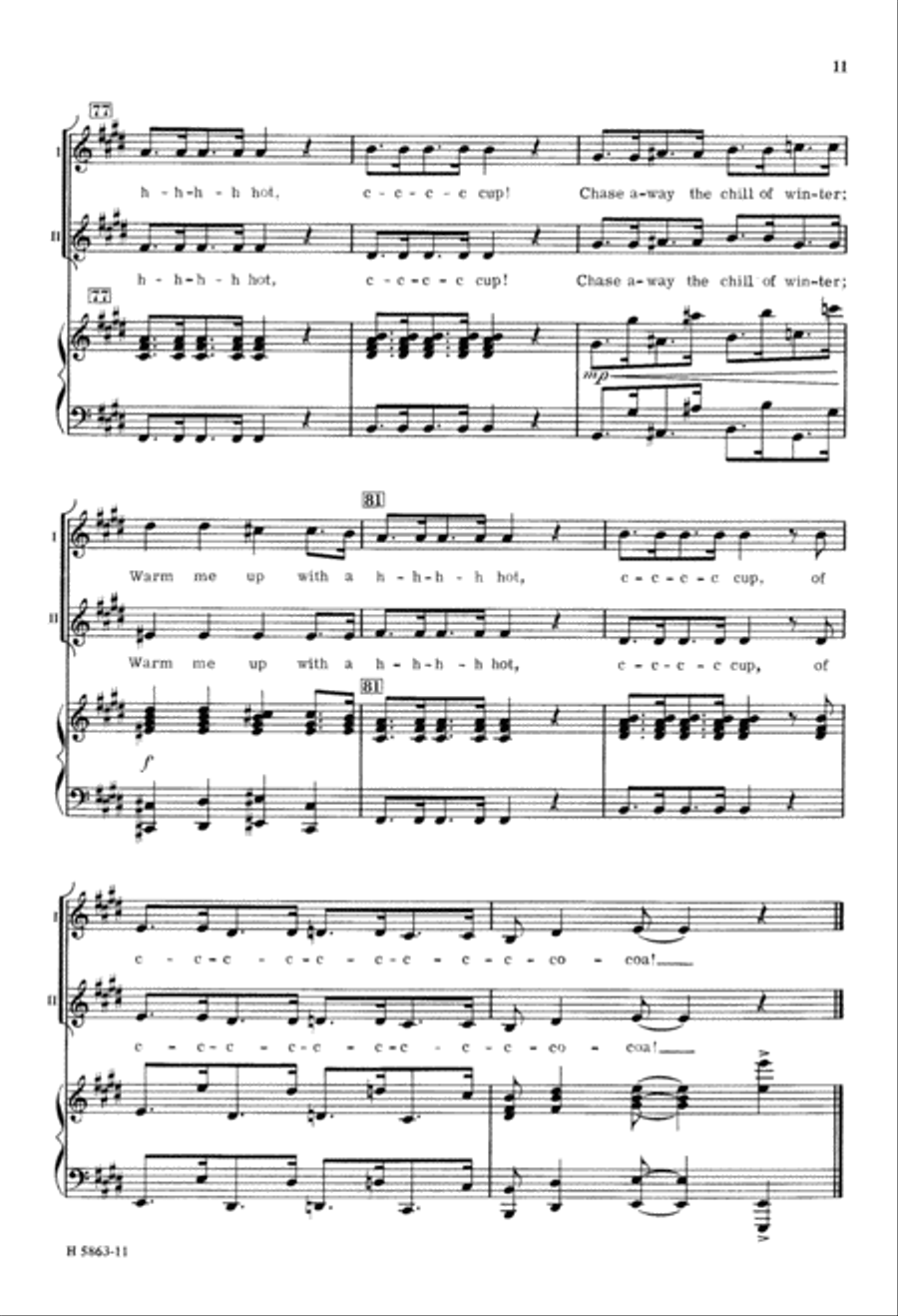 Hot Cup of Cocoa (Digital Download) 2-Part scores gallery preview page 11