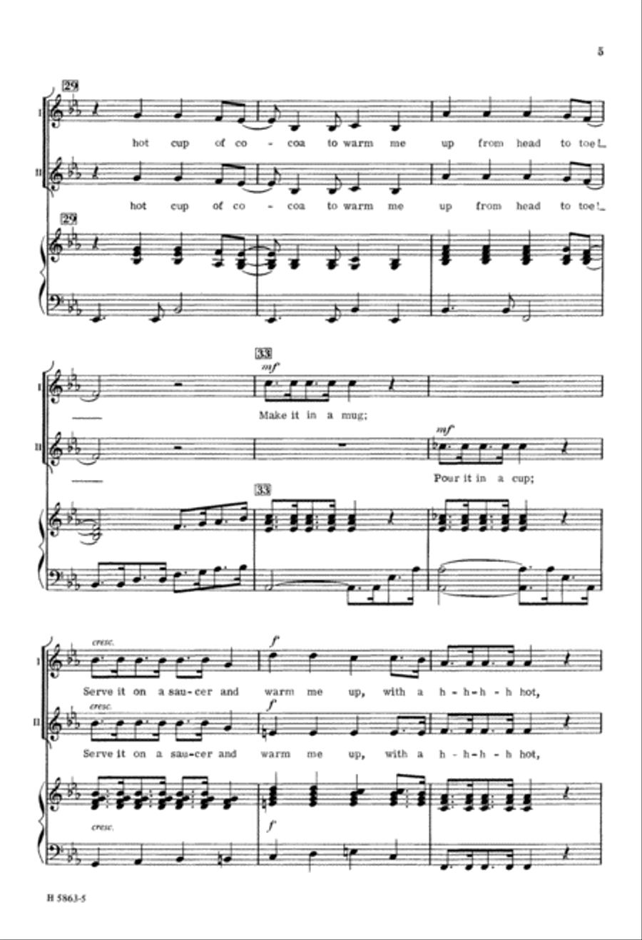 Hot Cup of Cocoa (Digital Download) 2-Part scores gallery preview page 5