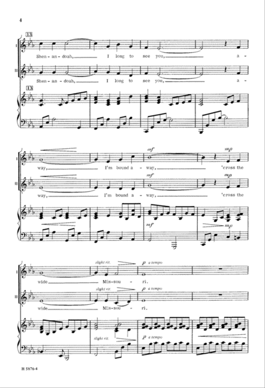 Shenandoah (Digital Download) 2-Part scores gallery preview page 4