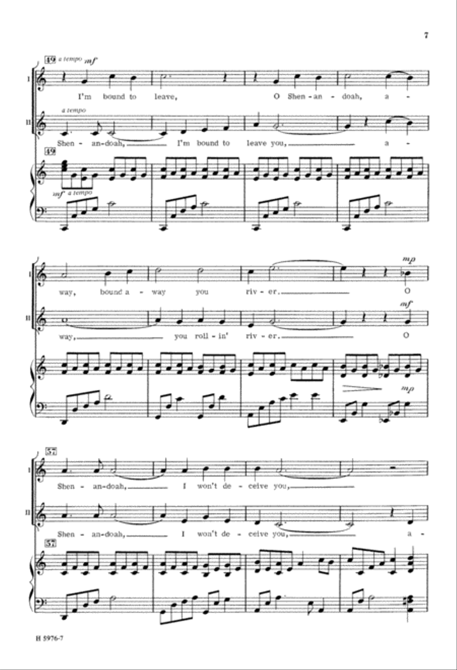 Shenandoah (Digital Download) 2-Part scores gallery preview page 7