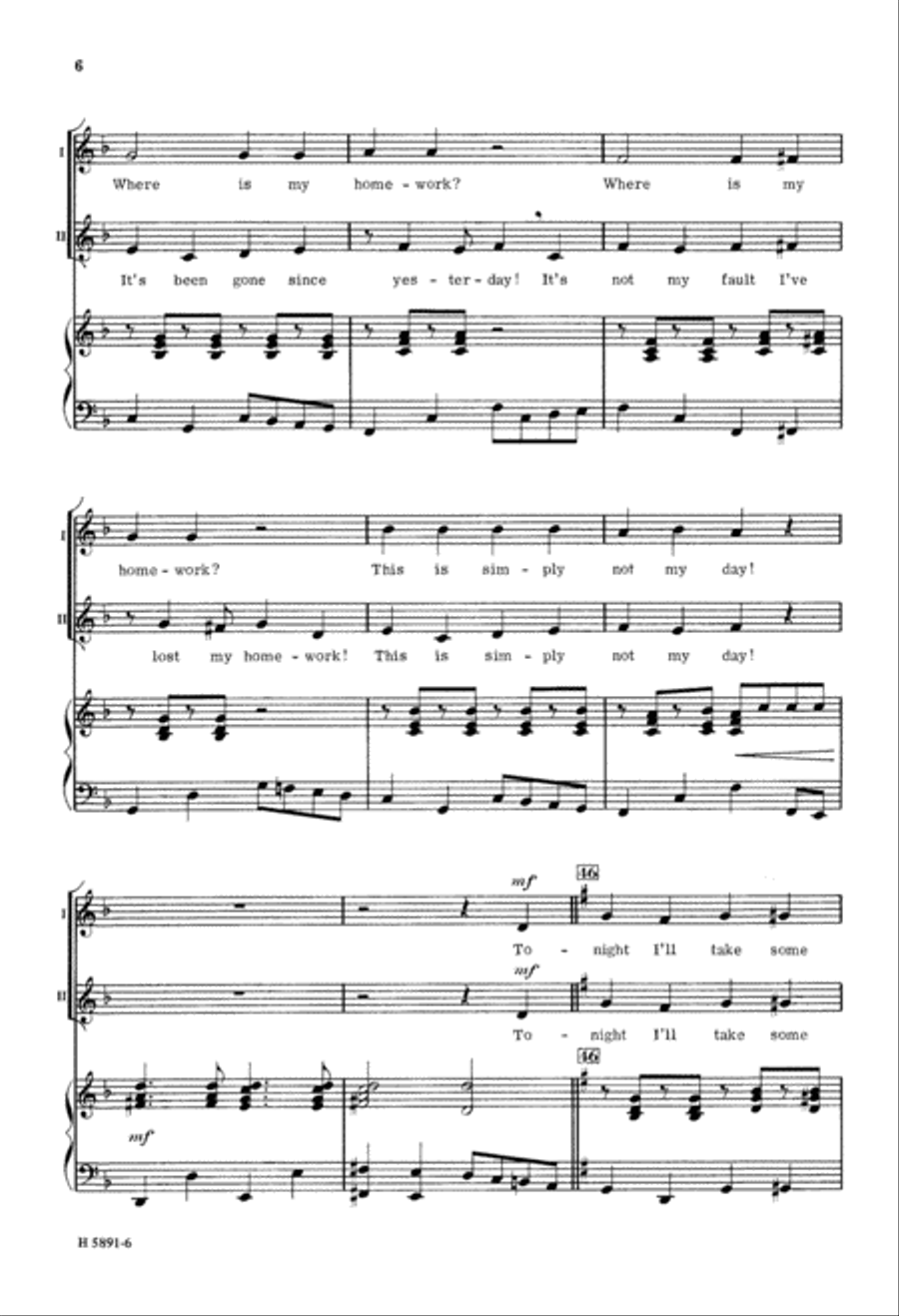 I've Lost my Homework (Digital Download) 2-Part scores gallery preview page 6