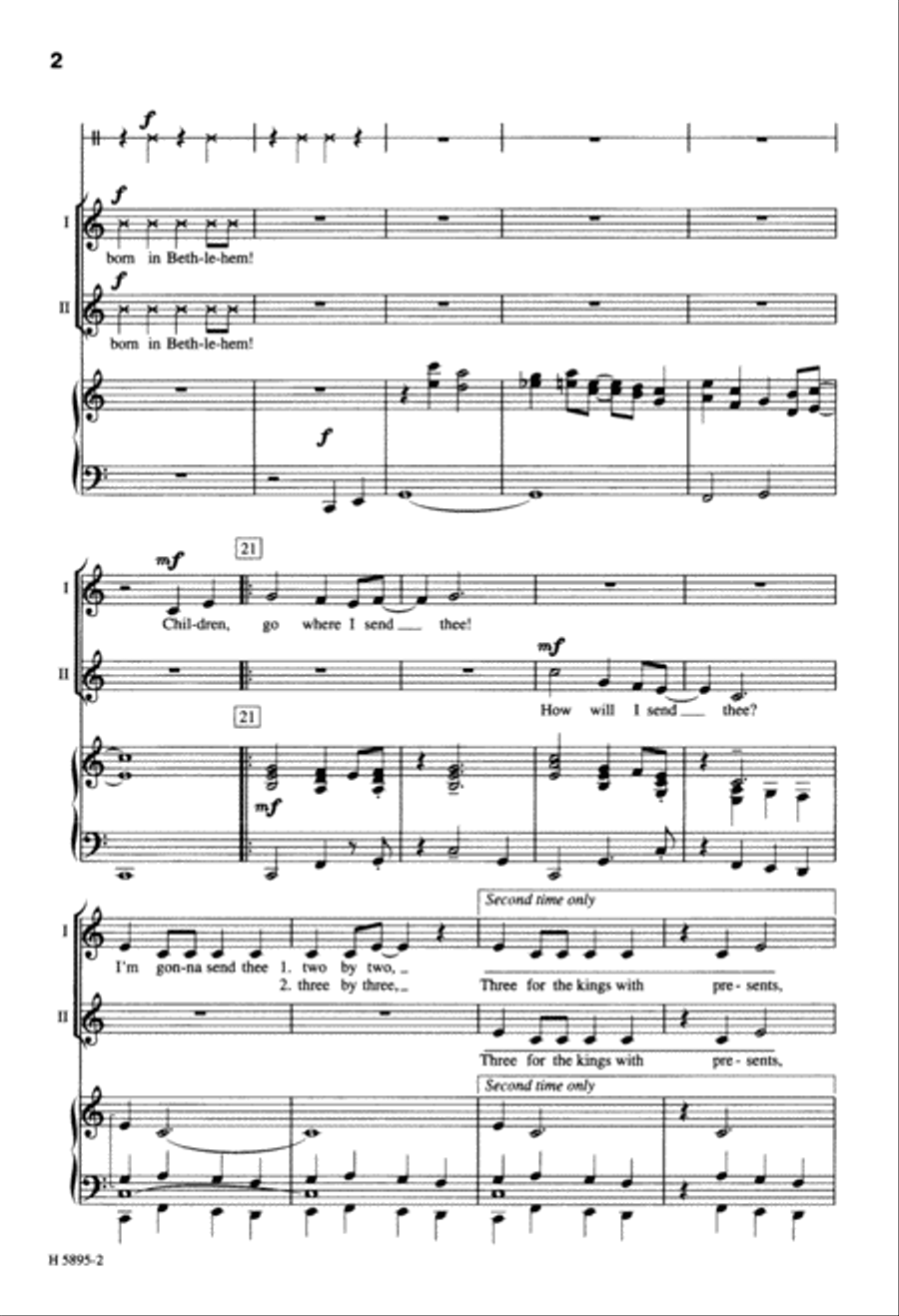 Children, Go Where I Send Thee (Digital Download) 2-Part scores gallery preview page 2