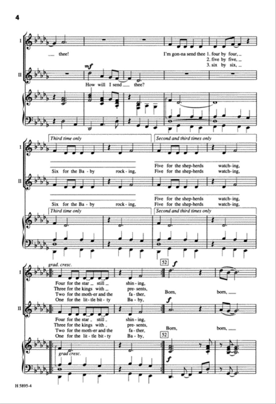 Children, Go Where I Send Thee (Digital Download) 2-Part scores gallery preview page 4