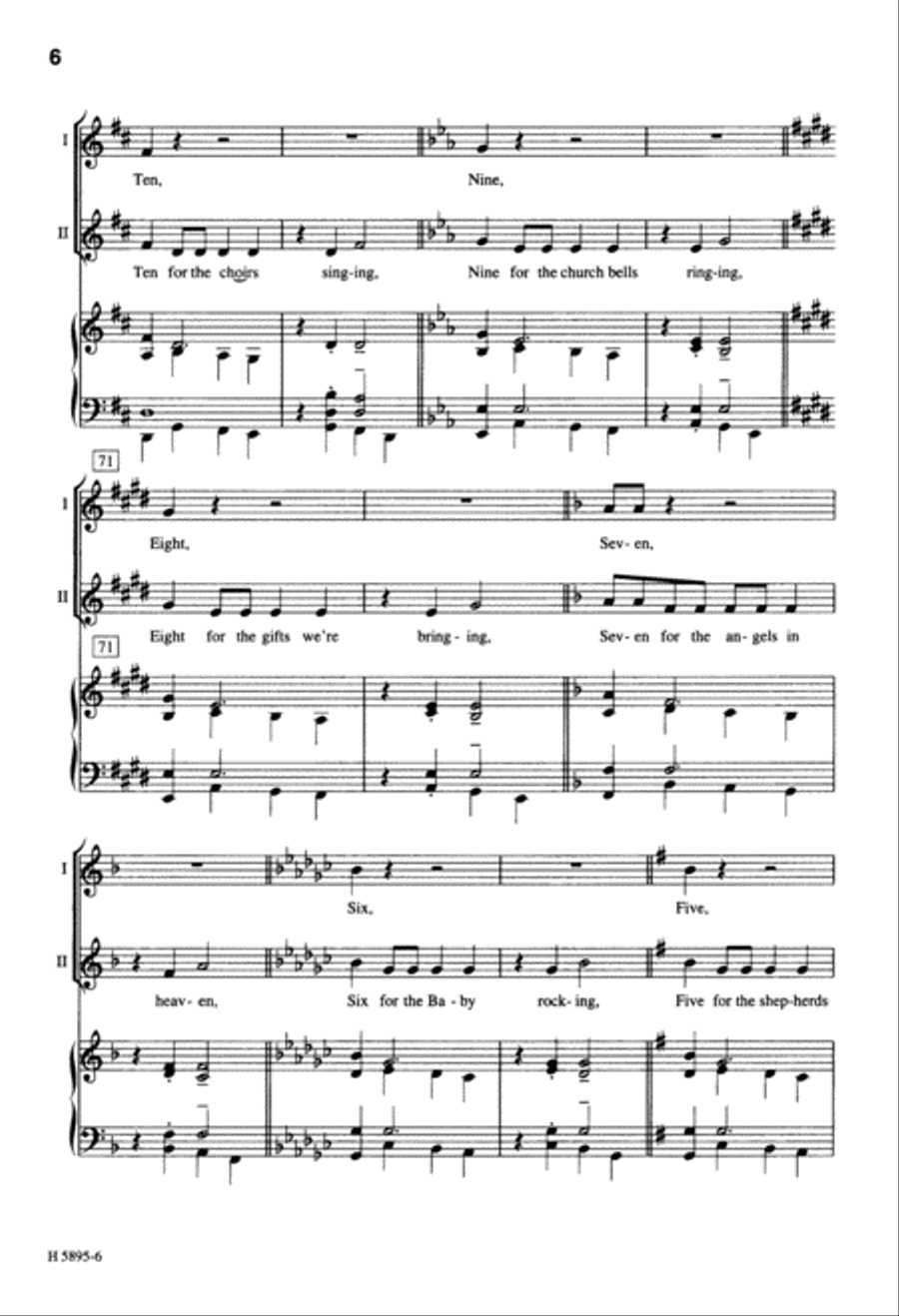 Children, Go Where I Send Thee (Digital Download) 2-Part scores gallery preview page 6