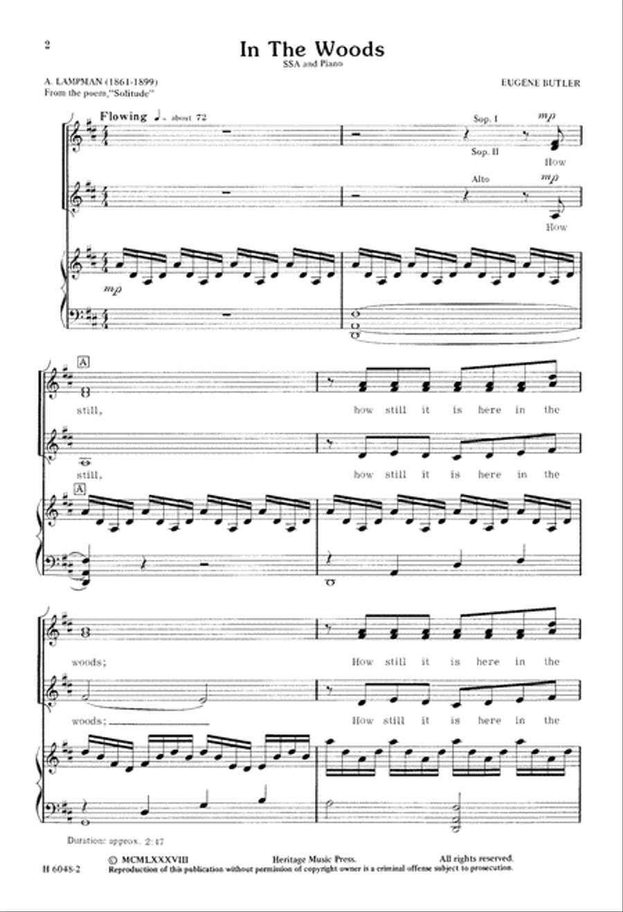 In the Woods (Digital Download) SSA scores gallery preview page 2