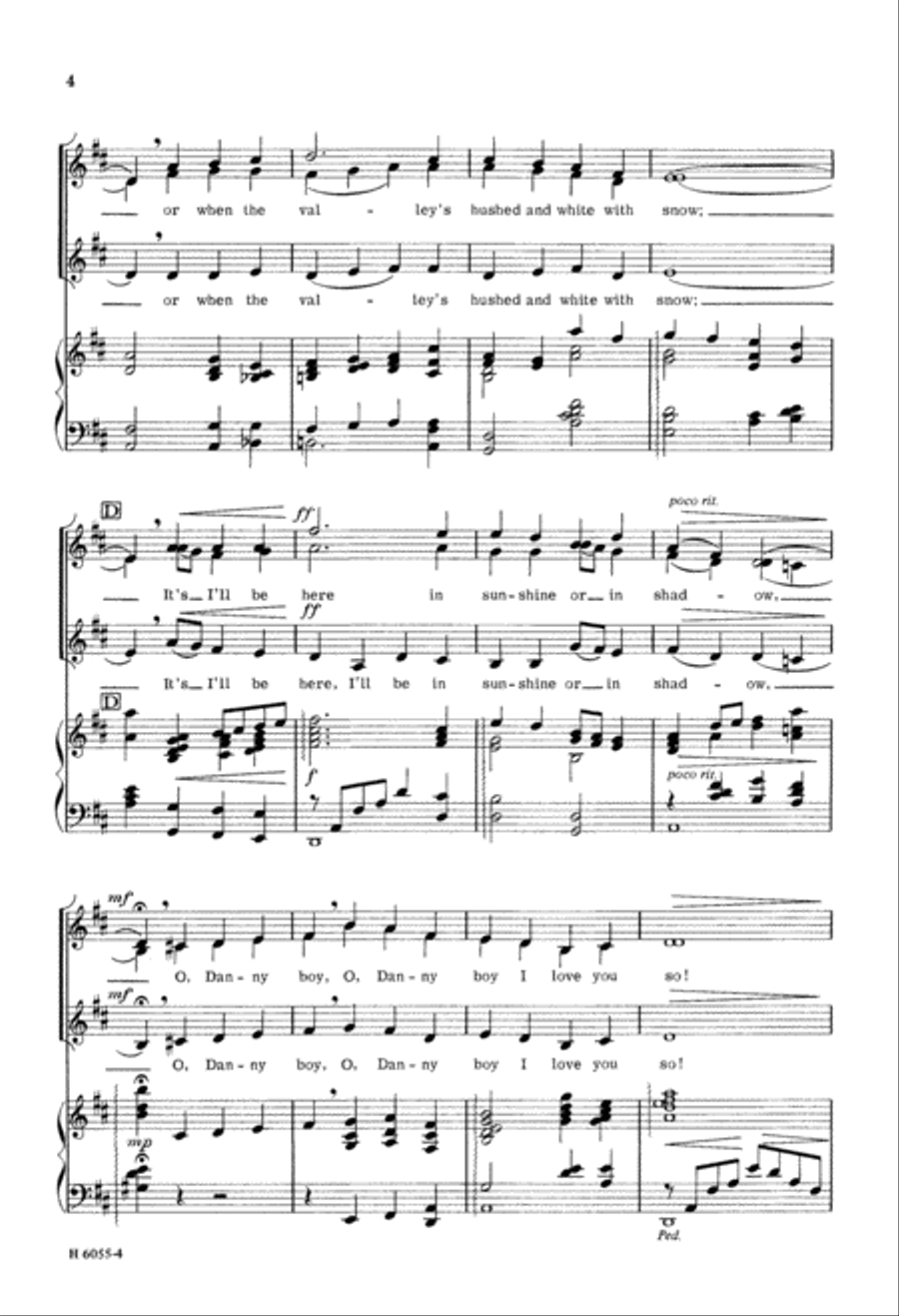 Danny Boy (Digital Download) SSA scores gallery preview page 4