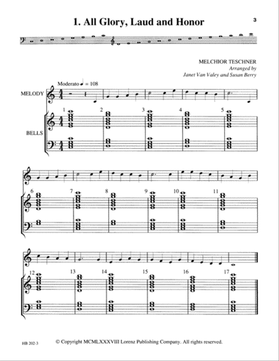 Learning to Ring Standard Hymns (Digital Download) 3-Octaves scores gallery preview page 3