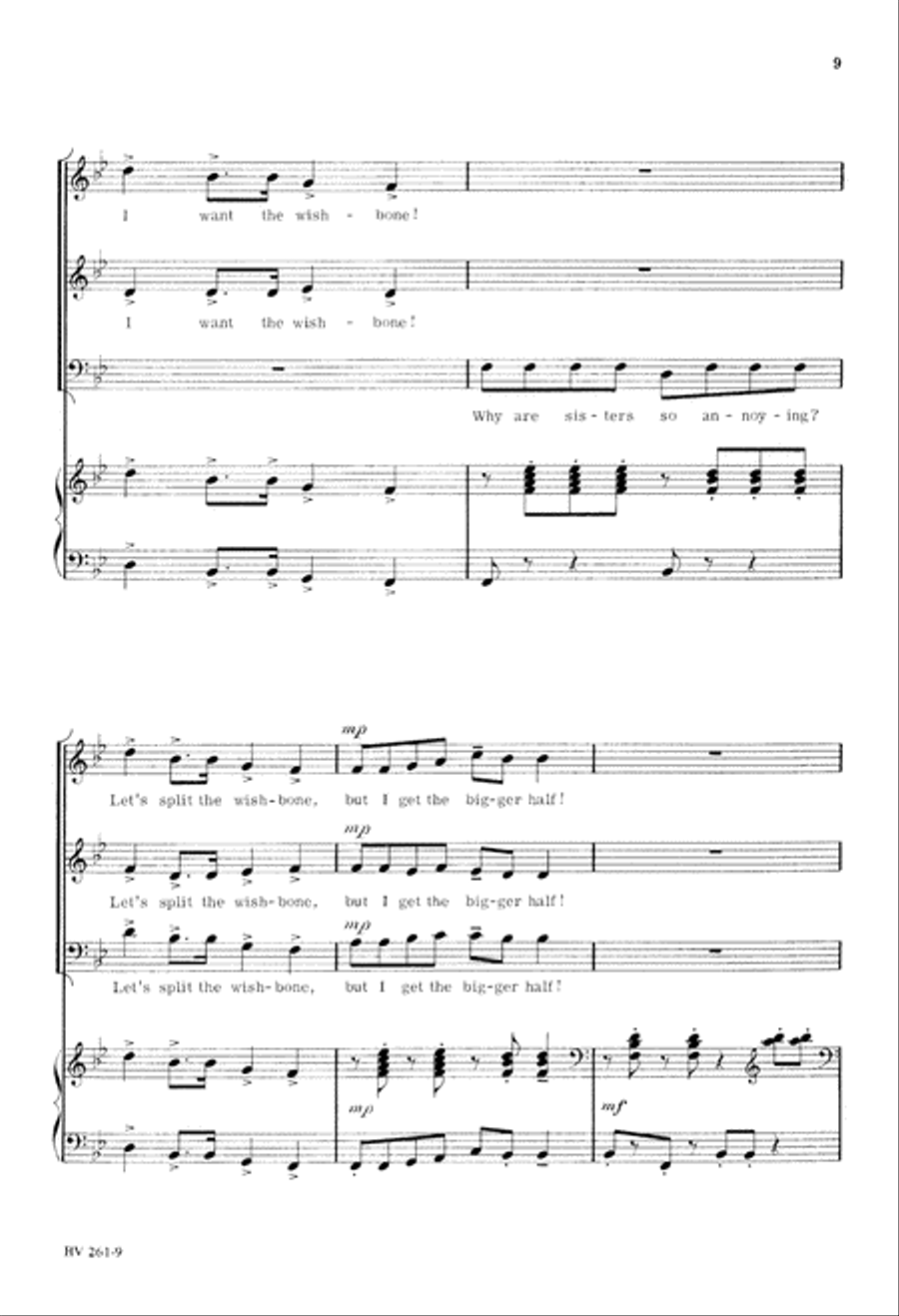 Wishbone (Digital Download) 3-Part scores gallery preview page 9