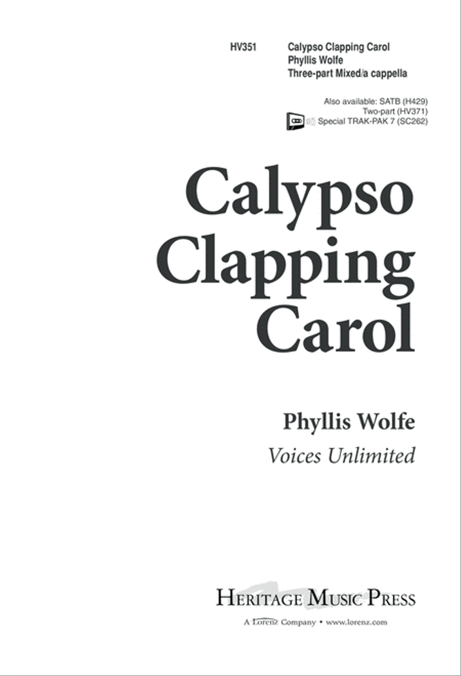 Calypso Clapping Carol (Digital Download) 3-Part scores gallery preview page 1
