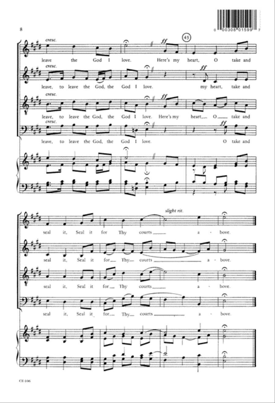 Come Thou Fount of Every Blessing (Digital Download) 4-Part scores gallery preview page 8