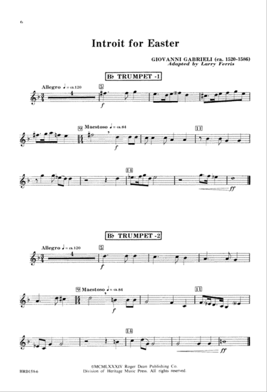 Introit for Easter (Digital Download) 4-Part scores gallery preview page 6