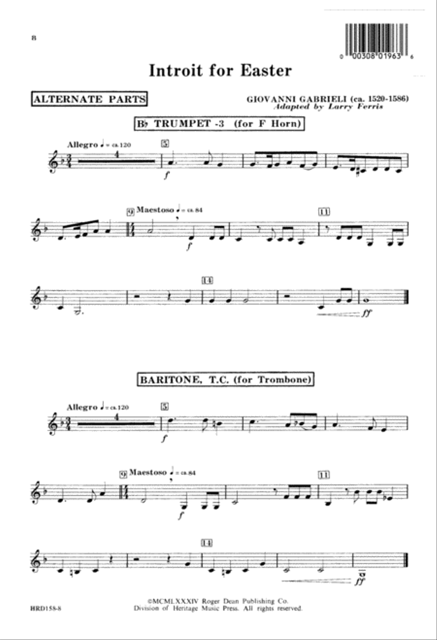 Introit for Easter (Digital Download) 4-Part scores gallery preview page 8