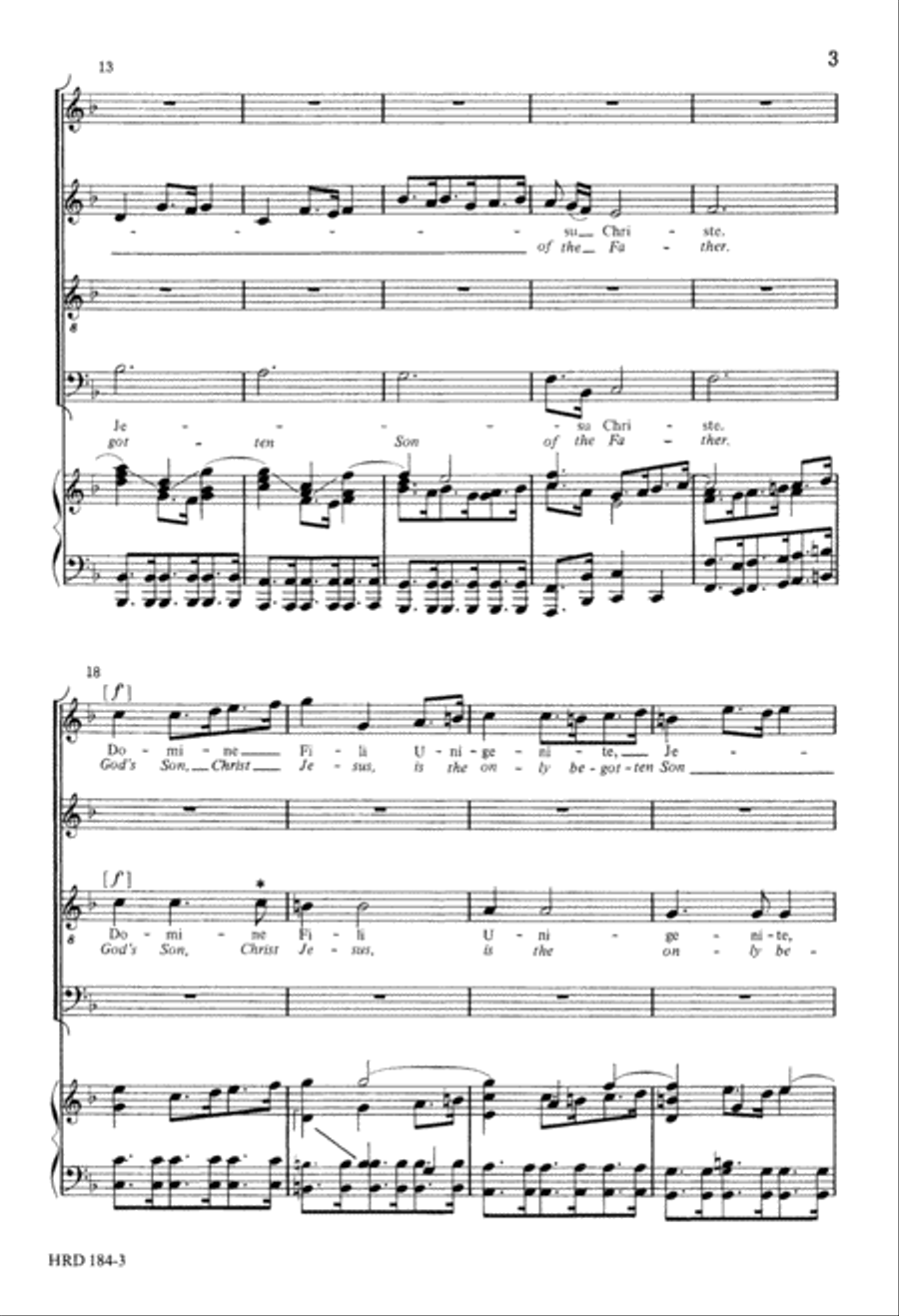 Domine Fili Unigenite Domine Fili Unigenite 4-Part scores gallery preview page 3