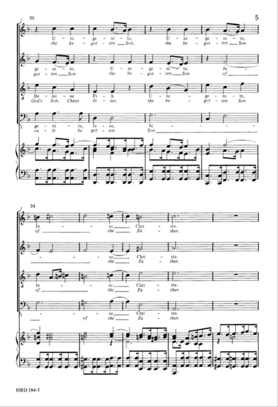Domine Fili Unigenite Domine Fili Unigenite 4-Part scores gallery preview page 5