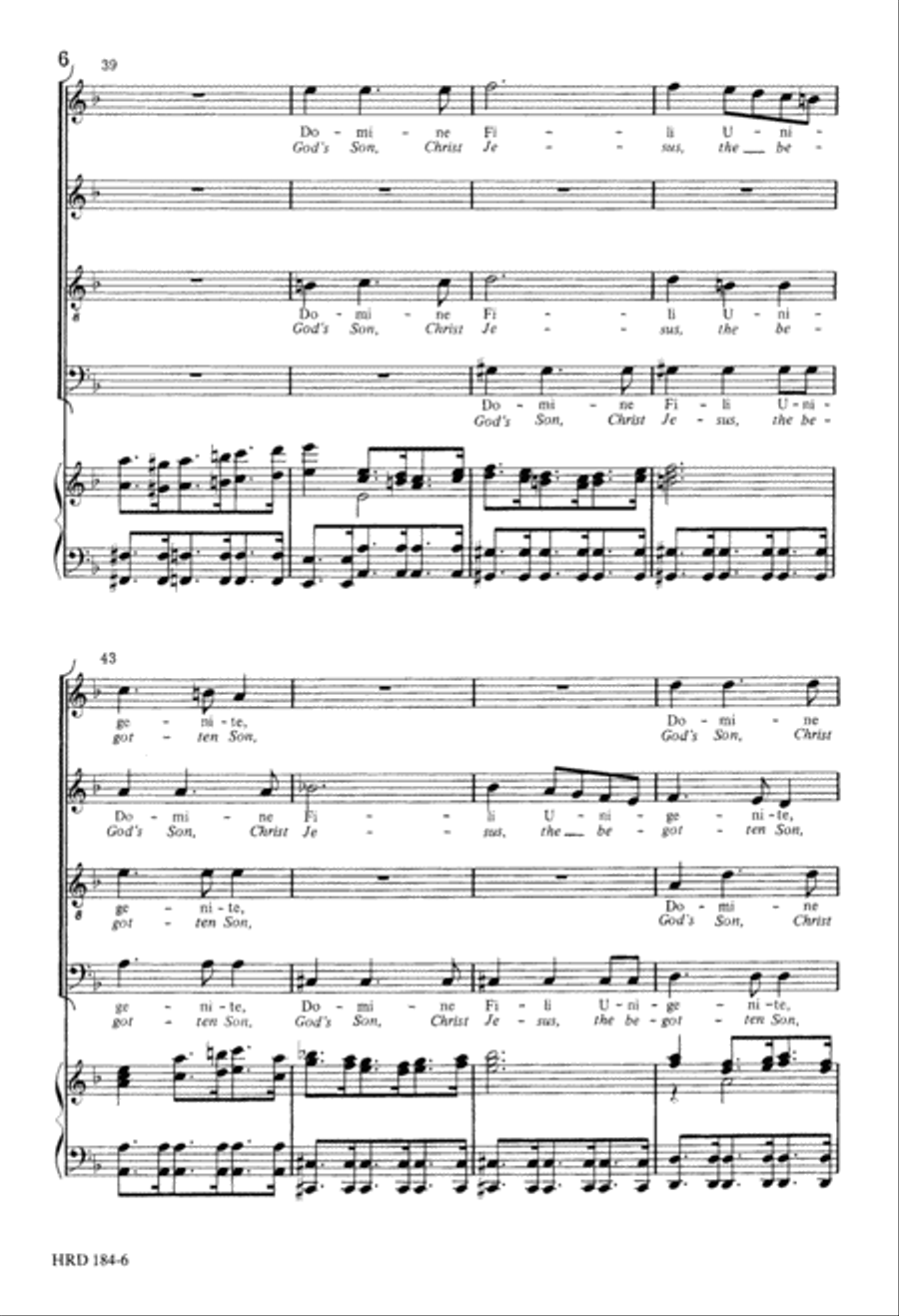 Domine Fili Unigenite Domine Fili Unigenite 4-Part scores gallery preview page 6