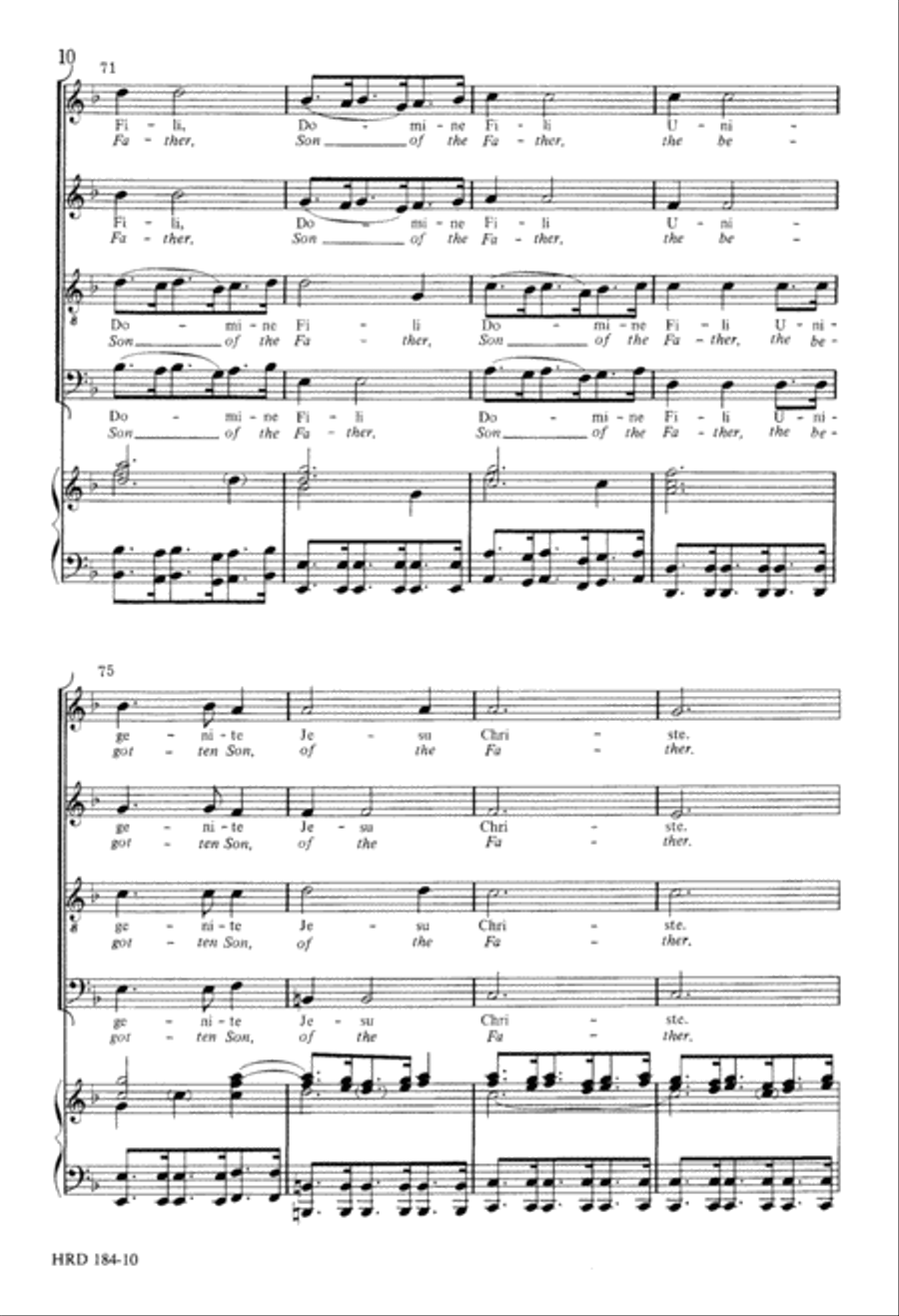 Domine Fili Unigenite Domine Fili Unigenite 4-Part scores gallery preview page 10