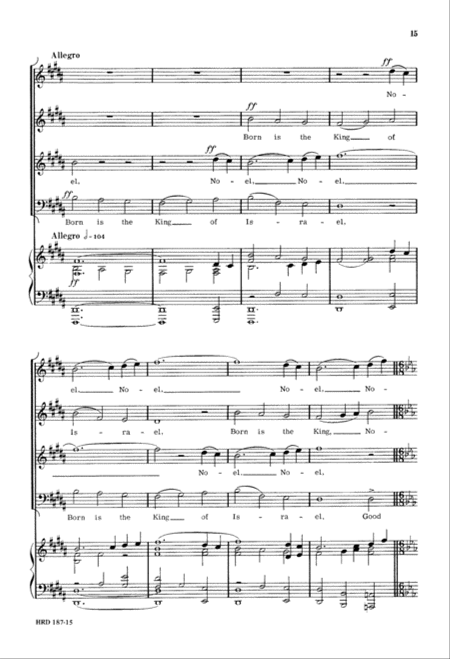Christmas Day (Digital Download) 4-Part scores gallery preview page 15
