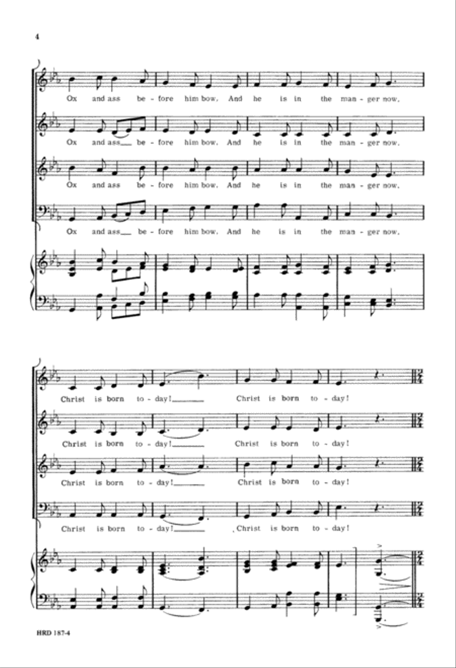Christmas Day (Digital Download) 4-Part scores gallery preview page 4