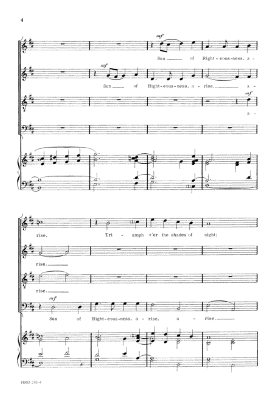 Christ, Whose Glory Fills the Skies (Digital Download) 4-Part scores gallery preview page 4