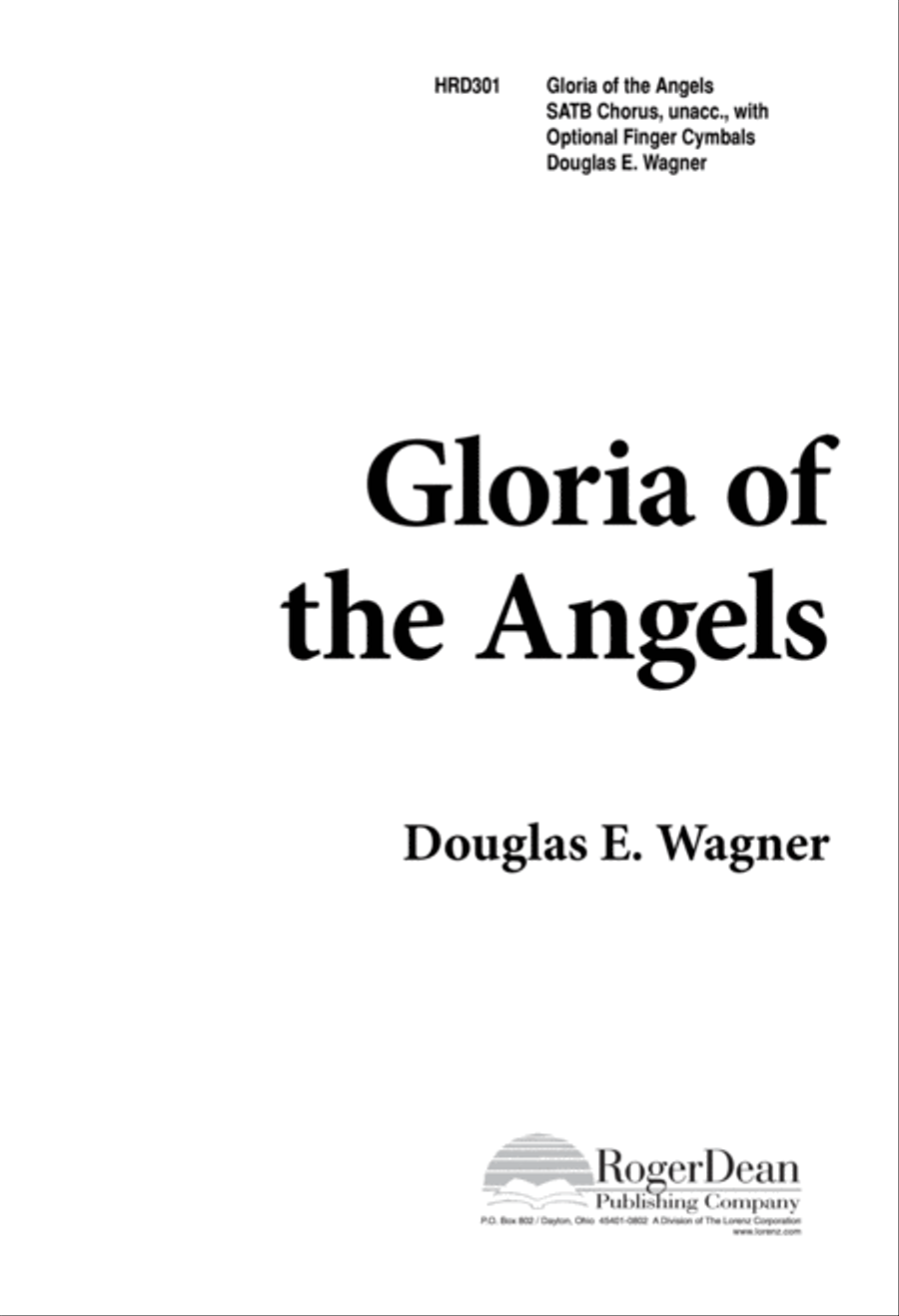 Gloria of the Angels (Digital Download) 4-Part scores gallery preview page 1