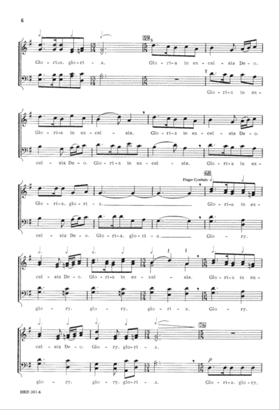 Gloria of the Angels (Digital Download) 4-Part scores gallery preview page 6