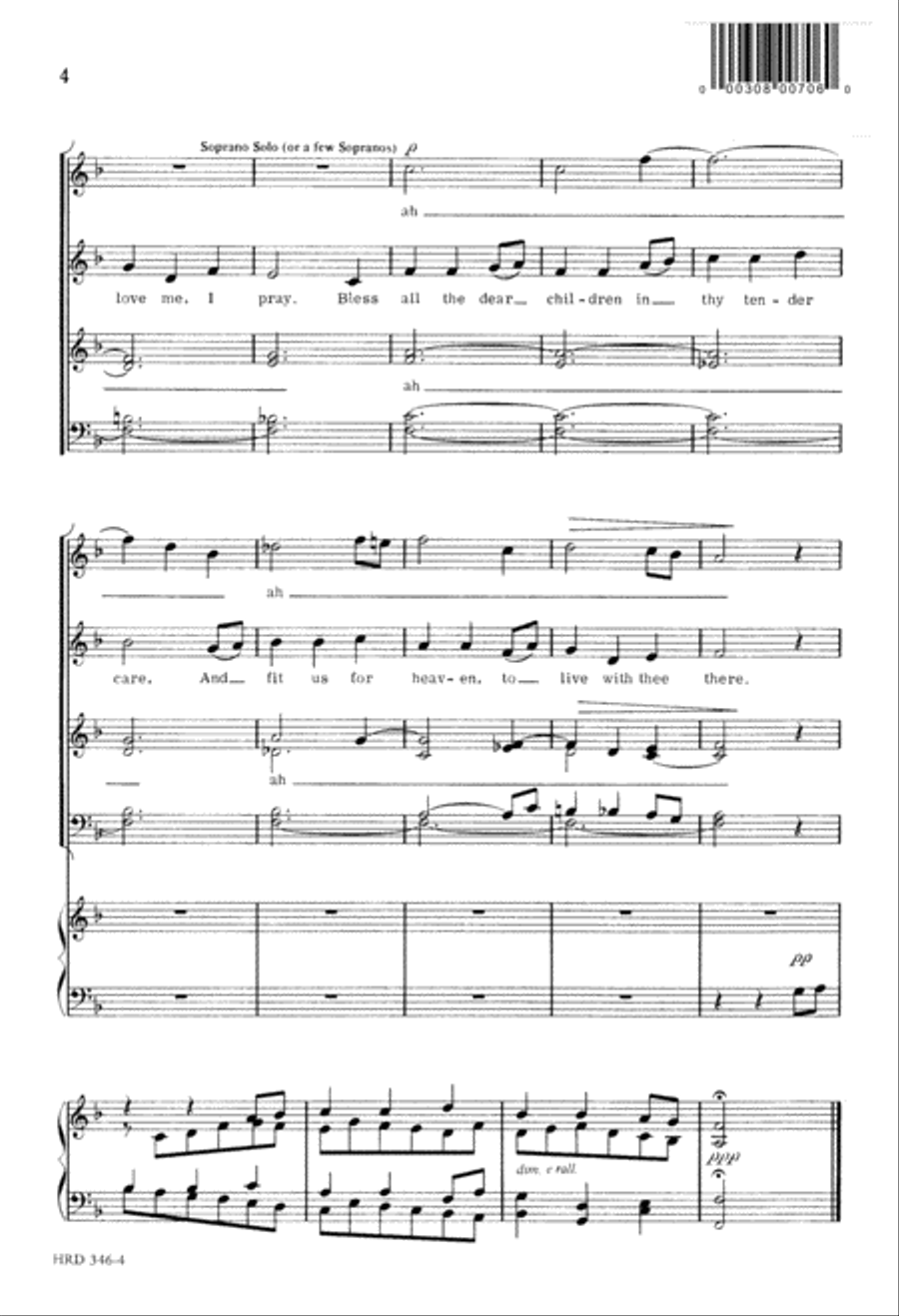 A Spotless Rose (Digital Download) 4-Part scores gallery preview page 4