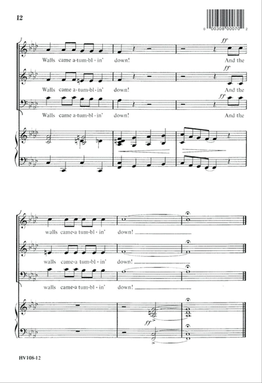 Joshua Fit the Battle of Jericho (Digital Download) 3-Part scores gallery preview page 12