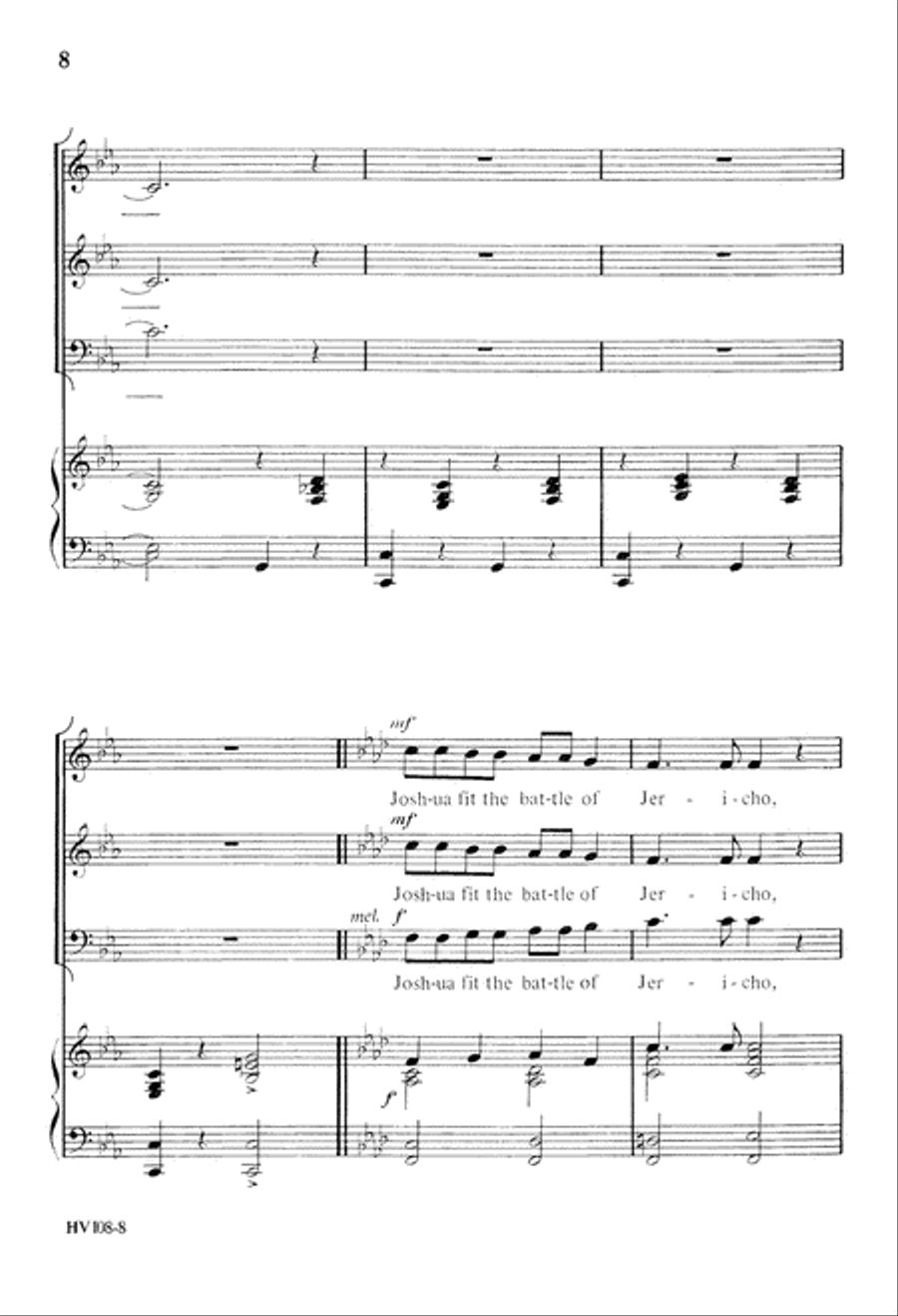 Joshua Fit the Battle of Jericho (Digital Download) 3-Part scores gallery preview page 8
