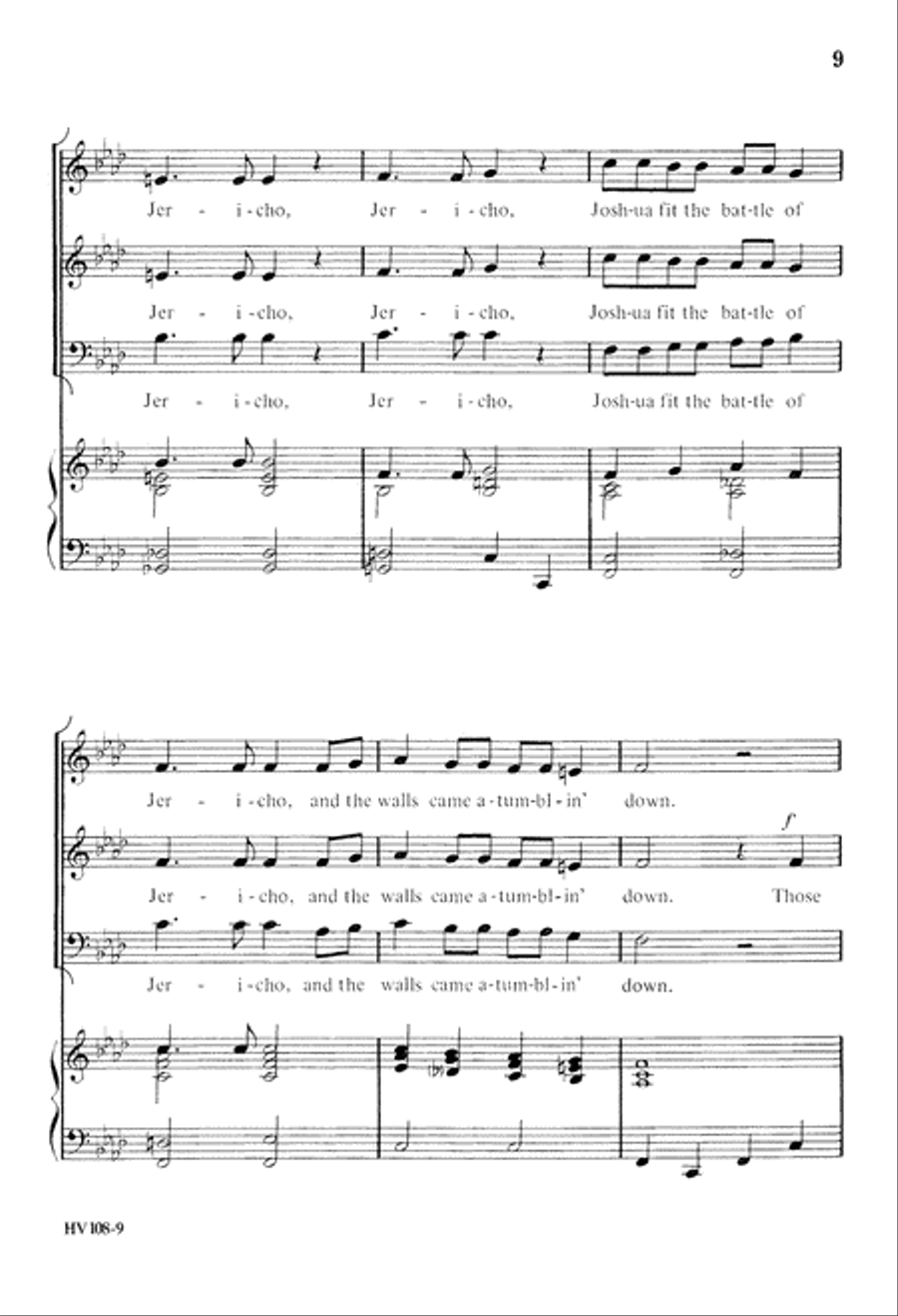 Joshua Fit the Battle of Jericho (Digital Download) 3-Part scores gallery preview page 9
