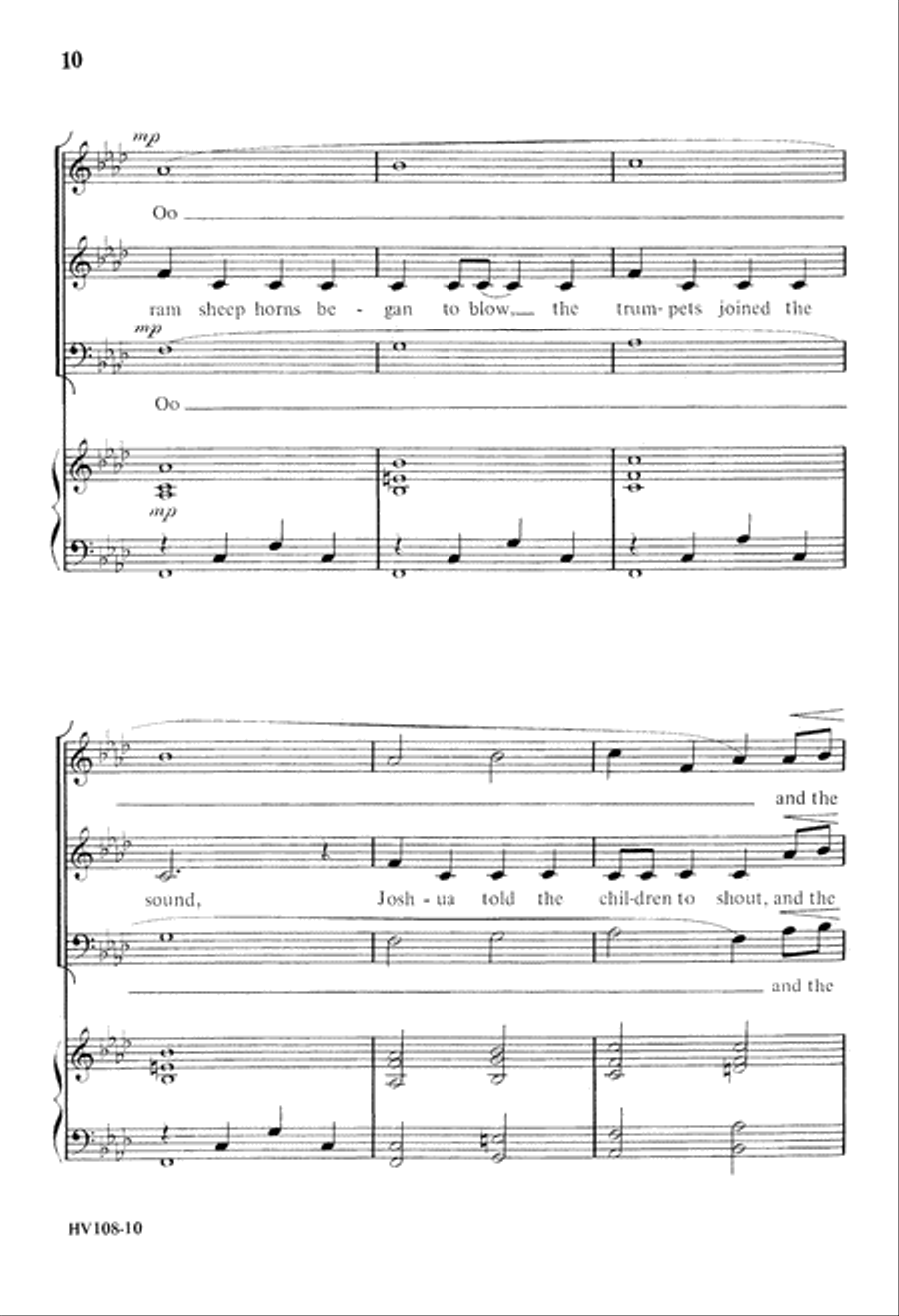 Joshua Fit the Battle of Jericho (Digital Download) 3-Part scores gallery preview page 10