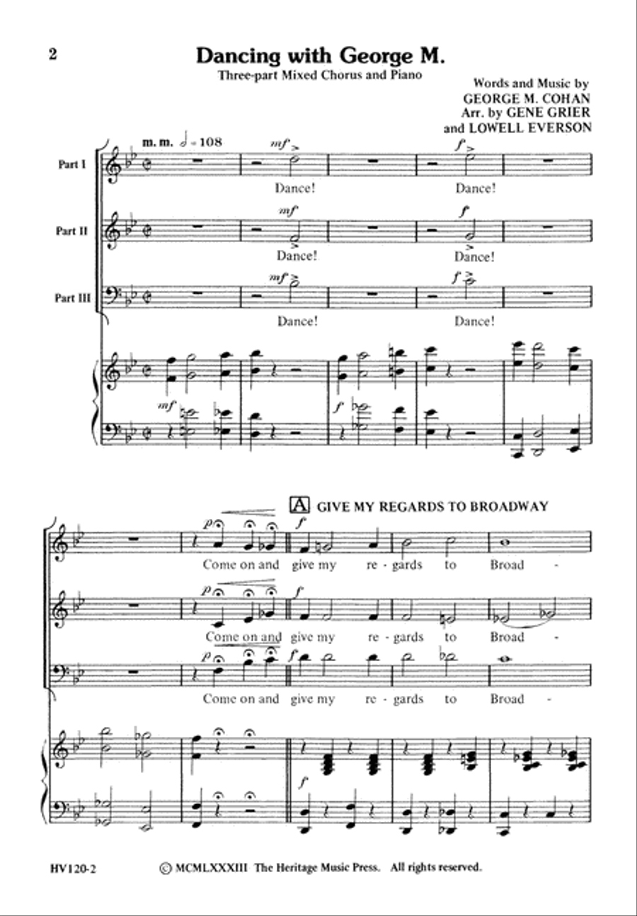 Dancing With George M (Digital Download) 3-Part scores gallery preview page 2