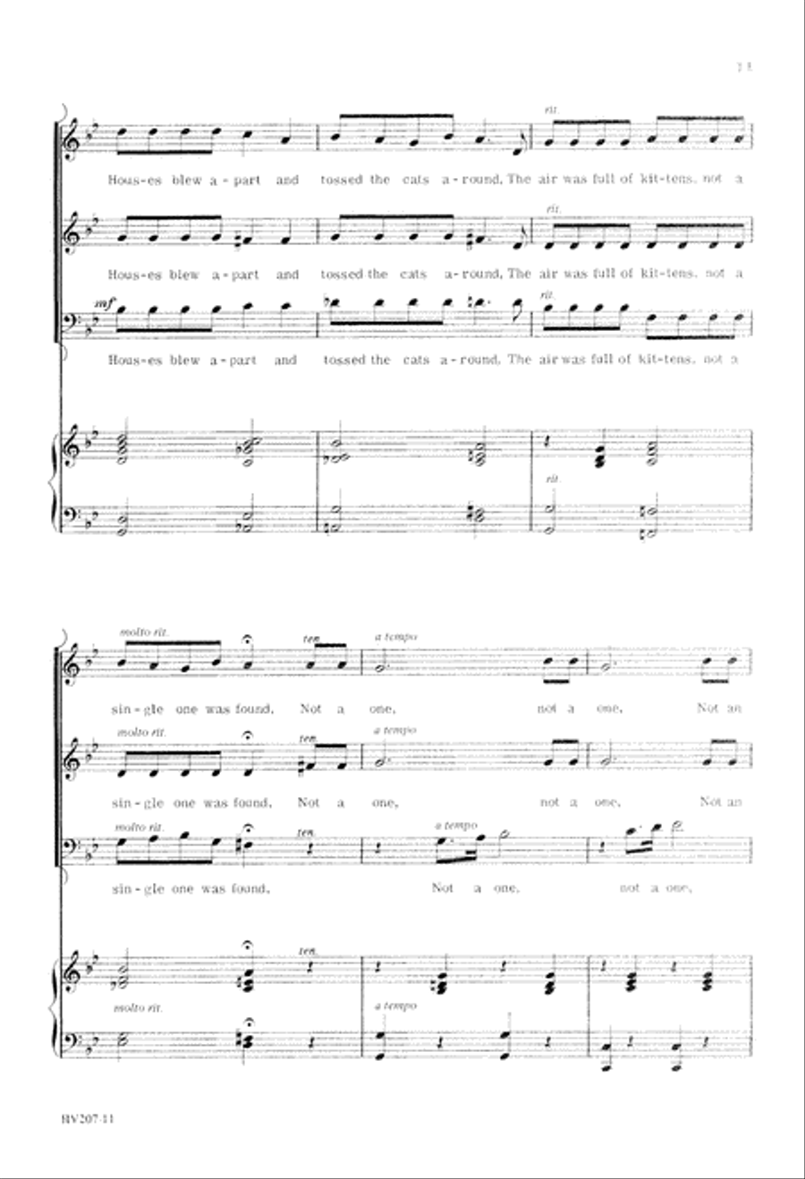 The Cat Came Back (Digital Download) 3-Part scores gallery preview page 11