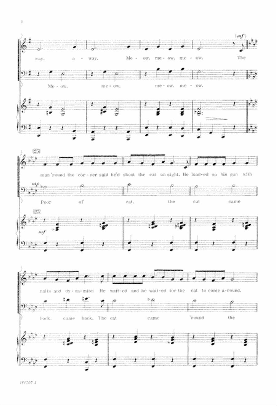 The Cat Came Back (Digital Download) 3-Part scores gallery preview page 4
