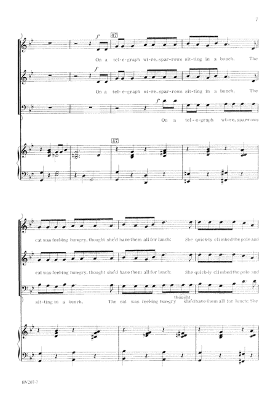 The Cat Came Back (Digital Download) 3-Part scores gallery preview page 7