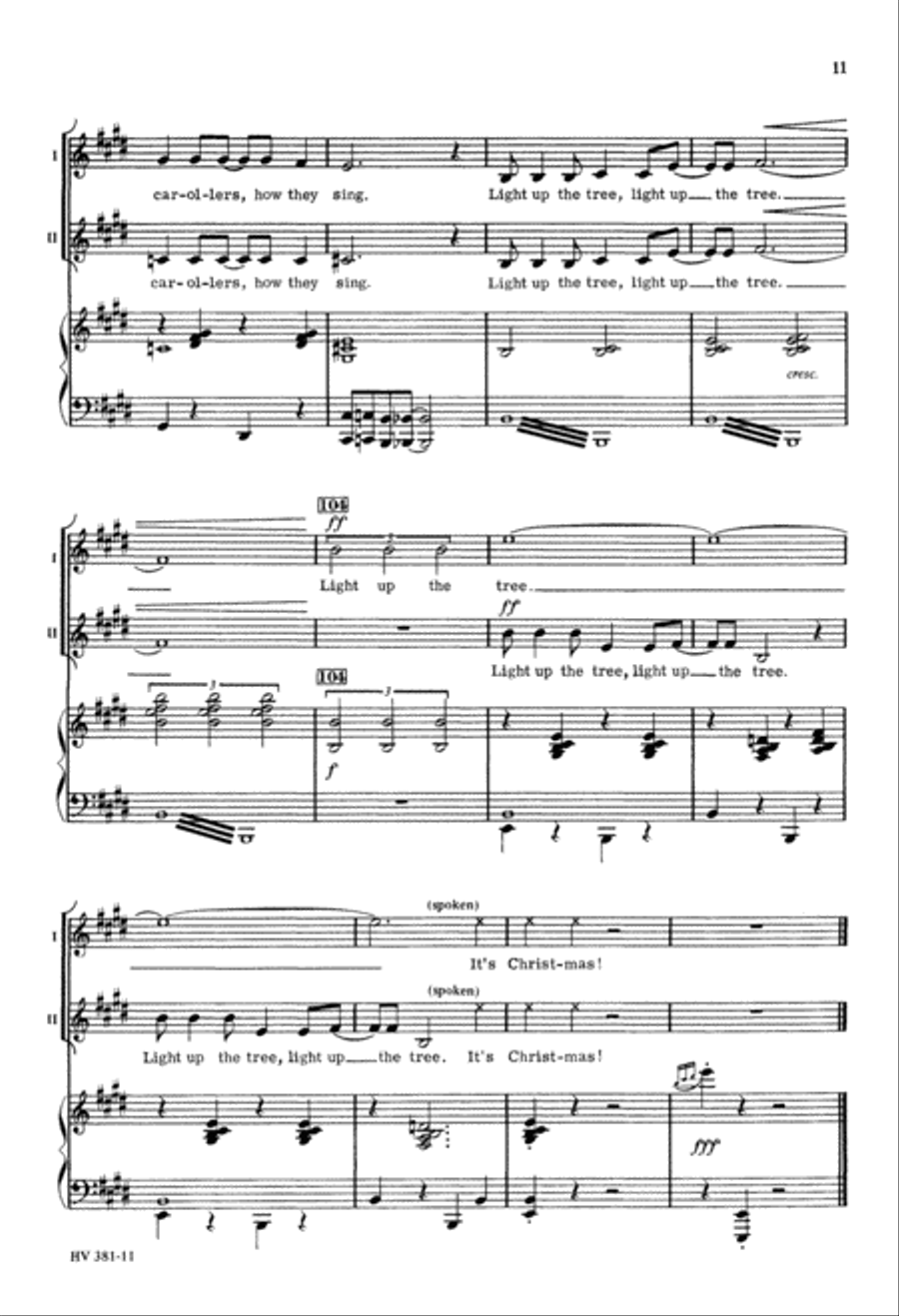 Light up the Tree! It's Christmas (Digital Download) 2-Part scores gallery preview page 11