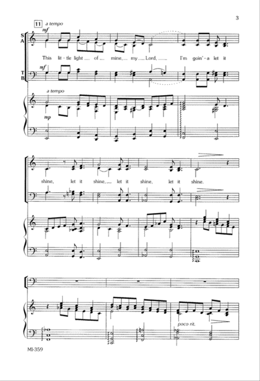 This Little Light of Mine (Digital Download) 4-Part scores gallery preview page 3