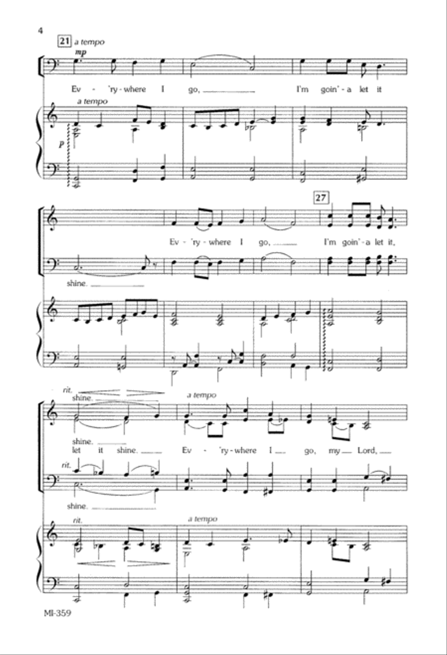 This Little Light of Mine (Digital Download) 4-Part scores gallery preview page 4