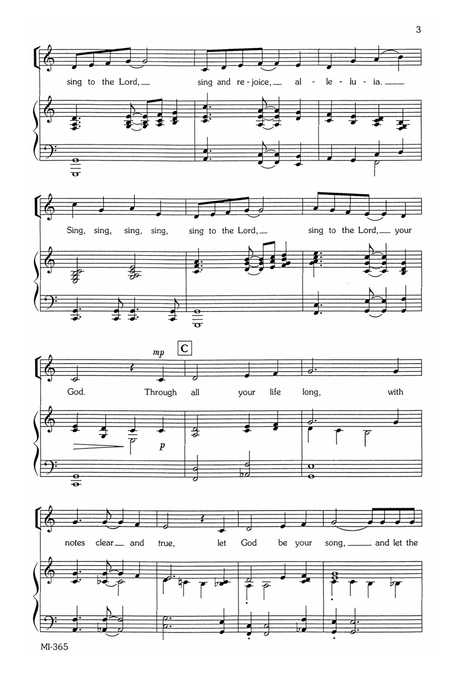 Sing, Sing, Sing, Sing (Digital Download) by Douglas E. Wagner Unison Choir - Digital Sheet Music page 3