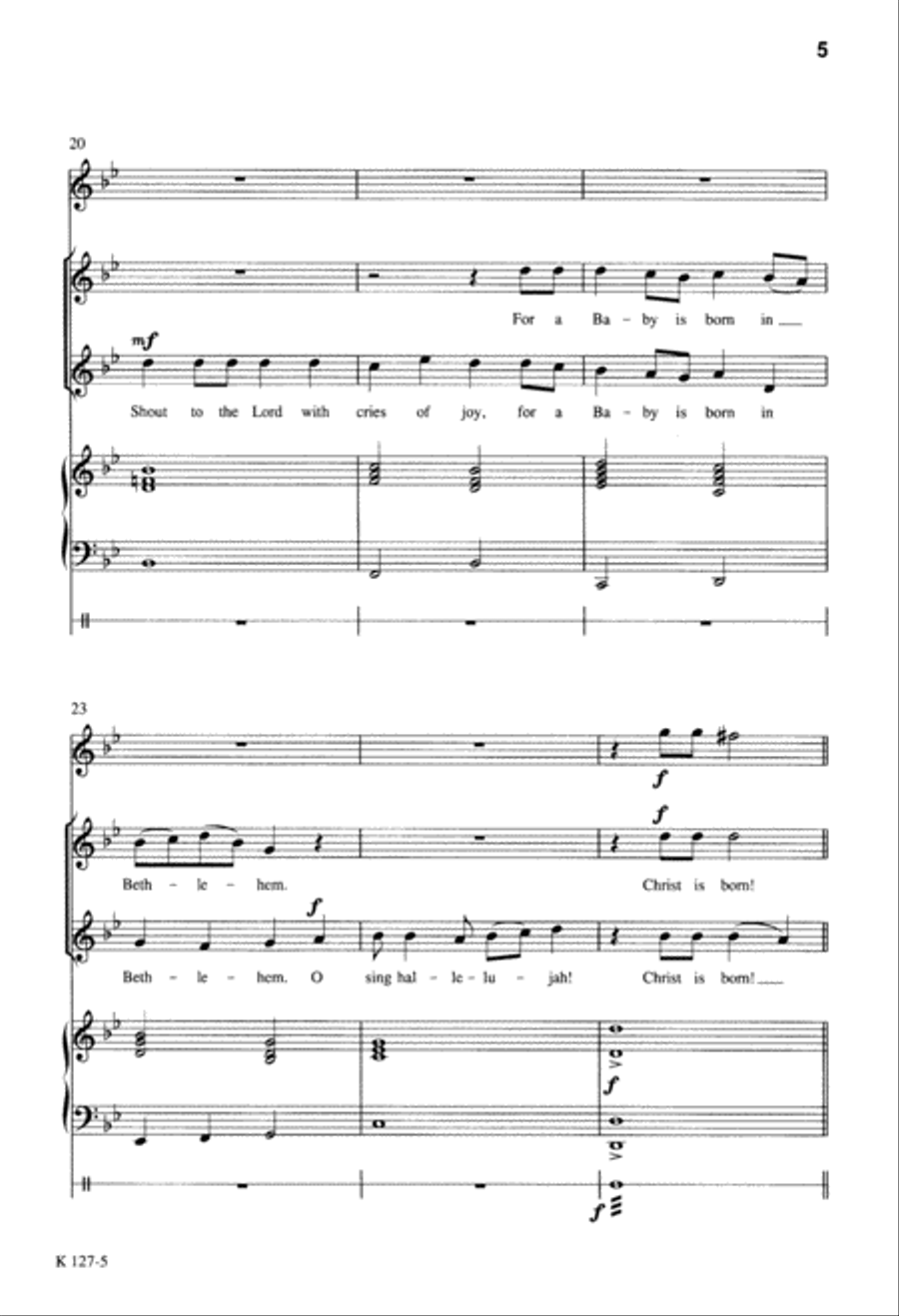 Christ Is Born, Clap Your Hands (Digital Download) 2-Part scores gallery preview page 5