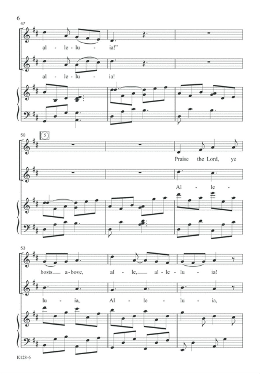 Let the Whole Creation Cry Alleluia! (Digital Download) Unison Choir scores gallery preview page 6